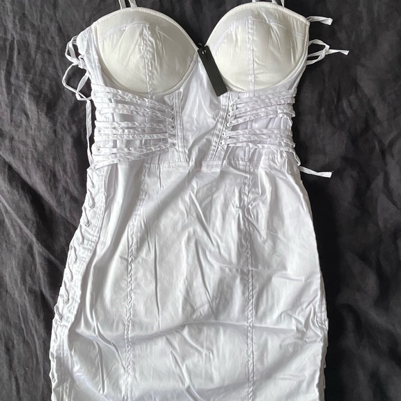 NWT White Corset Dress Size S\M - Picture 2 of 11
